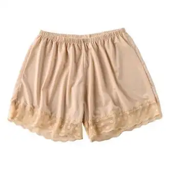 外穿裤女士清凉透气库子女生夏天防狼保险裤子 冰丝【蕾丝款】1条肤色