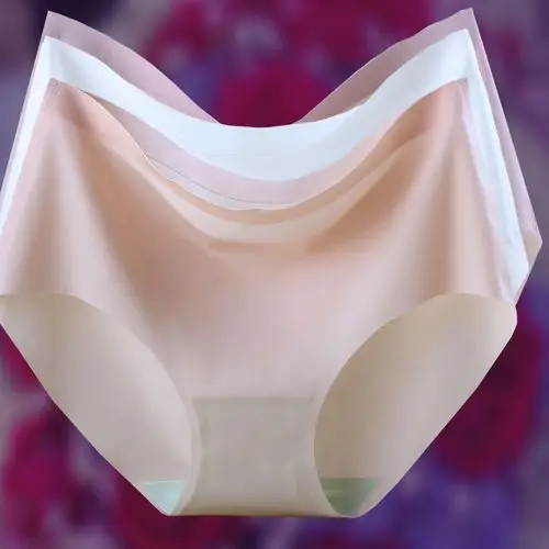 纯棉无痕内裤女中腰
