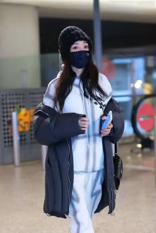 柳岩现身上海机场,身披羽绒服休闲惬意