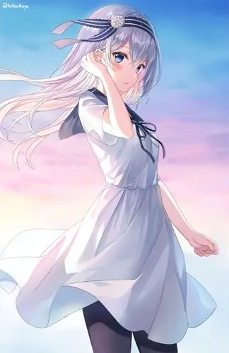 出单蓝发高冷动漫女