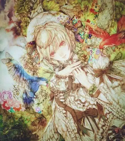 求画风华丽复杂的动漫图