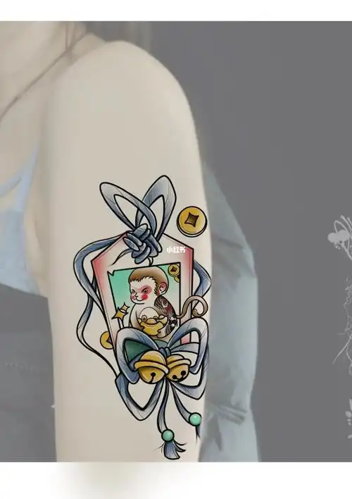 御守生肖猴纹身