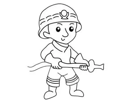 勇敢的消防员简笔画简单画法步骤图片大全,图片,简笔画-学笔画