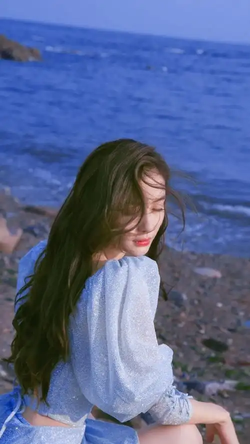 性感美女明星杨颖海边妖娆写真图片