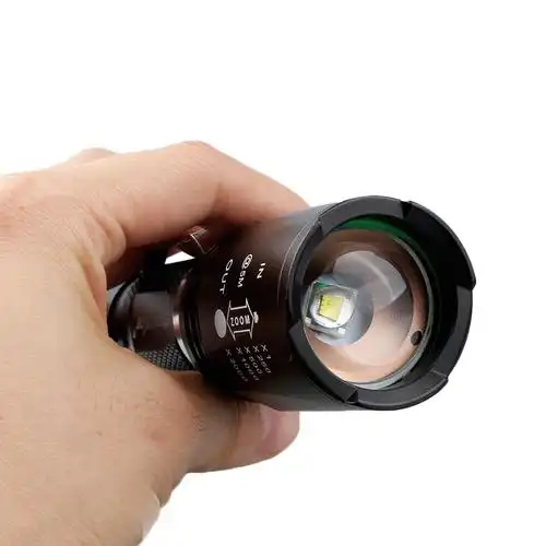 天狼眼skywolfeye t75登山教学夜骑探洞 强光远射伸缩调节手电筒