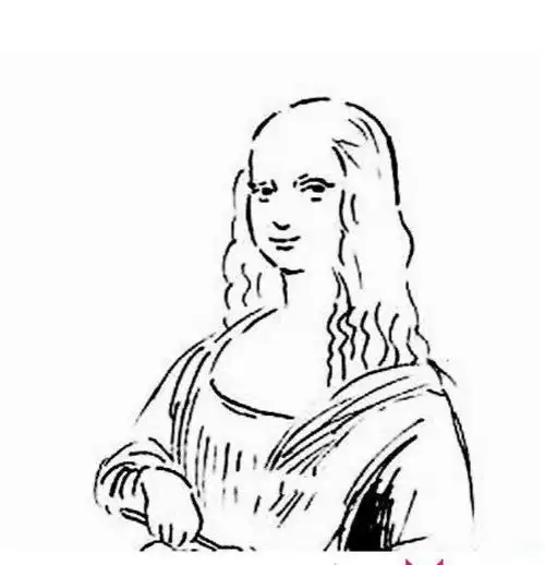 蒙娜丽莎简笔画