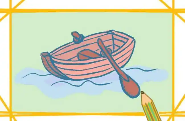 小船简笔画带颜色也有人