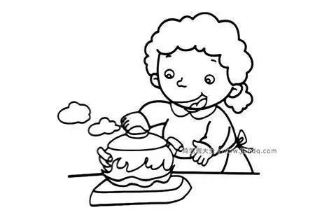 手工专题妈妈简笔画