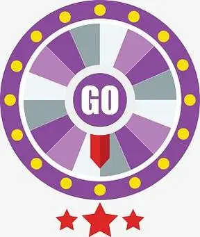 可爱紫色大转盘游戏矢量图