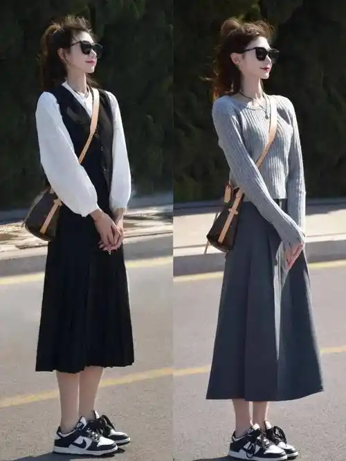 女人不管差不差钱,穿衣不花哨显高级,博主用22套示范了核心关键