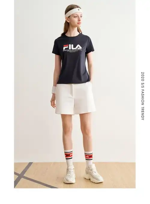 fila斐乐女装whiteline系列官方女子短袖t恤2020夏季新款时尚潮流logo