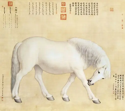 《骏马图》清/郎世宁 故宫博物馆藏