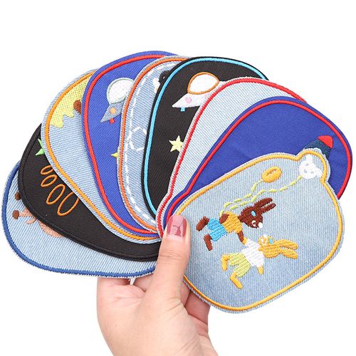 牛仔裤补洞贴儿童膝盖补丁贴膝盖大号破洞缝补图案刺绣衣服补丁贴