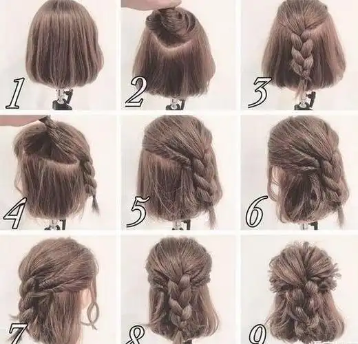 半扎公主头这个编发再简单不过了,非常优雅浪漫的一款发型,左边取出一