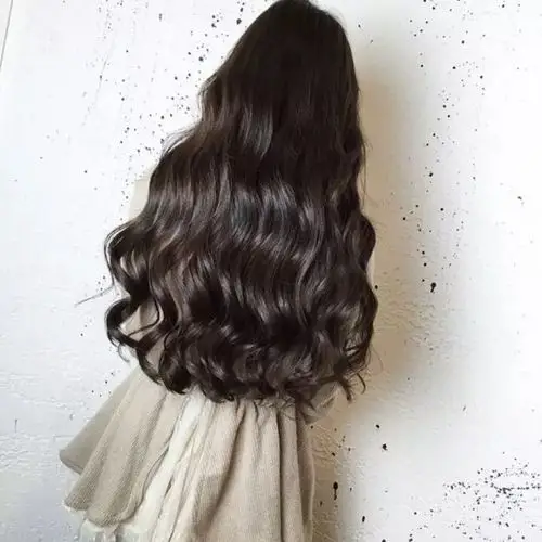 自然发色 深棕色长发大波浪 卷发大卷 长发及腰