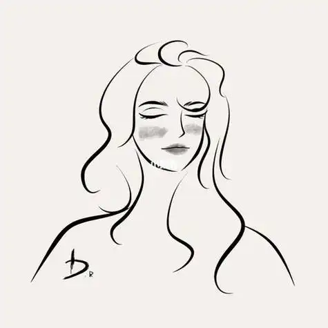 线条勾勒简单头像 头像图片大全 -【爱个性】