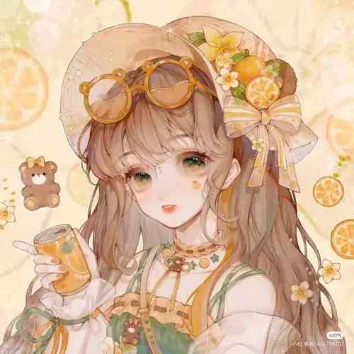 闺头 动漫少女黑白头像 简约手绘女生头像动漫女头二次元可爱少女[by