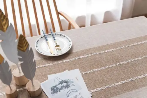 ins风日式棉麻小清新桌布文艺圆桌茶几餐桌布艺长方形田园台布