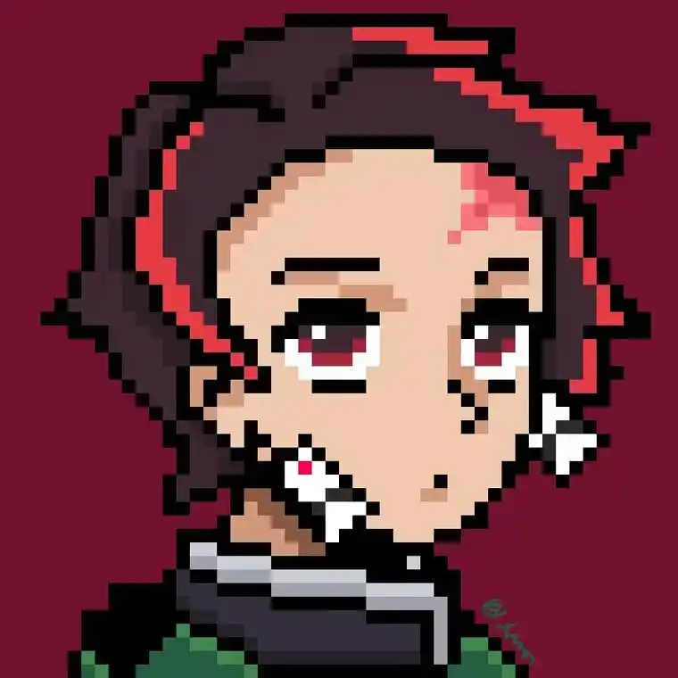 炭治郎&善逸&猪猪 #像素头像 #鬼灭之刃 - 抖音