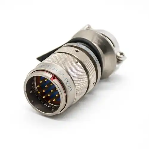 y27g系列电连接器20壳体号14芯公插头海军黄铜直式卡口连接焊杯