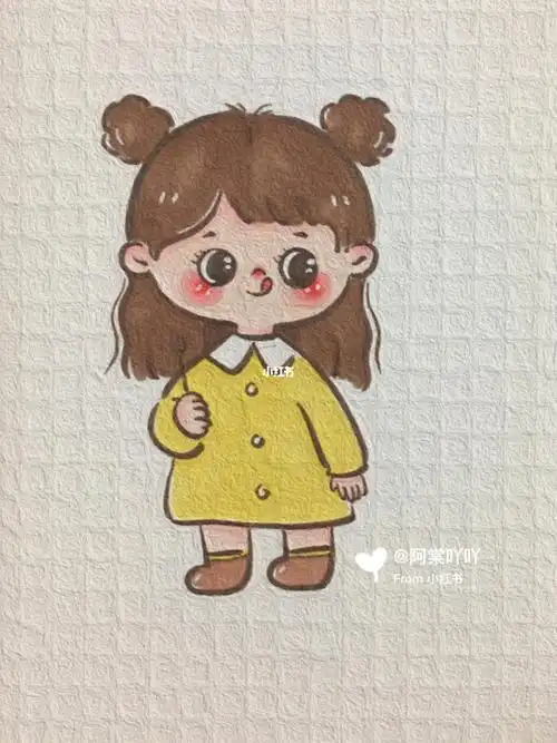 简可爱萌女孩简笔画9个可爱的小女生头像卡通手绘简笔画人物简笔画 小