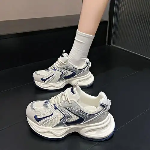 老爹鞋新款女厚底增高超火炸街百搭轻便休闲运动鞋雪芸杜2024春季
