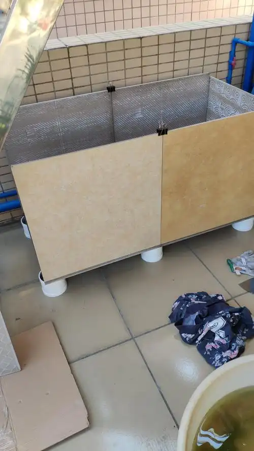 为了养鱼也是拼了,制作瓷砖鱼池,已完成一半