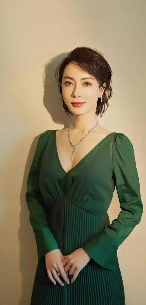 陈数身穿v领晚礼服,展现美好曲线,完美容颜让人深陷其中,太绝_女人