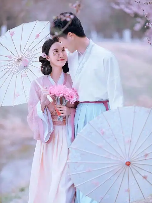 樱花古装清新婚纱照古典烂漫温柔系婚纱照