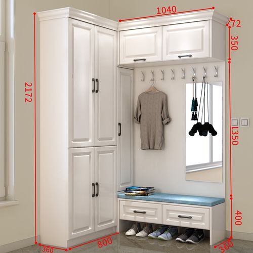 四门鞋柜 右转角鞋柜(尺寸可) 框架结构组装
