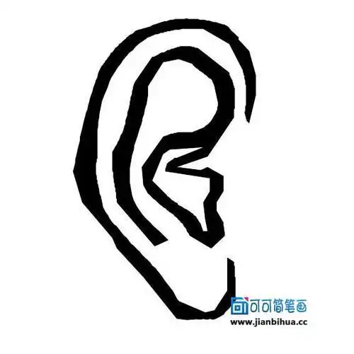 耳朵简笔画像数字3