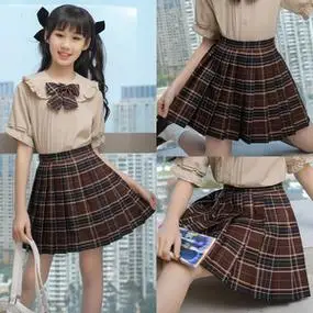 短裙校服夏季纯棉百褶裙防走光儿童小学生薄款半身裙裤206人付款51