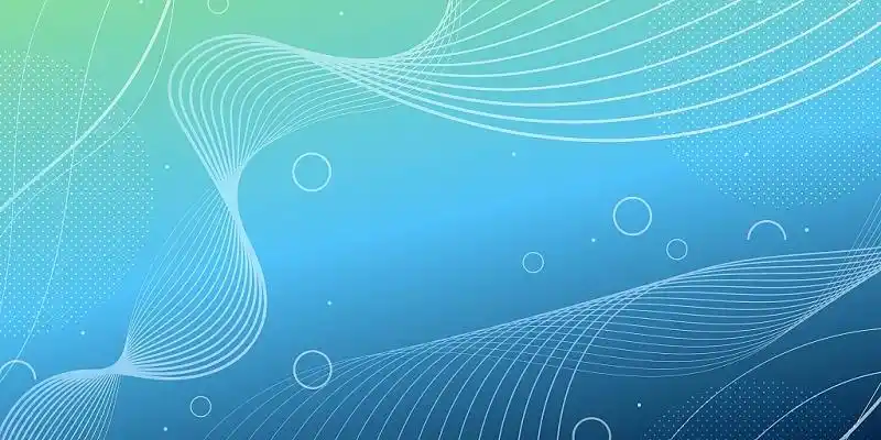 蓝色渐变抽象线条圆圈圆点展板背景