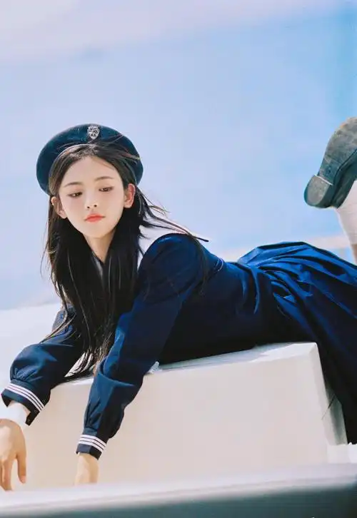 jk制服官方杨超越同款水手服套装全套jk制服裙学院风浓绀色中间服夏季