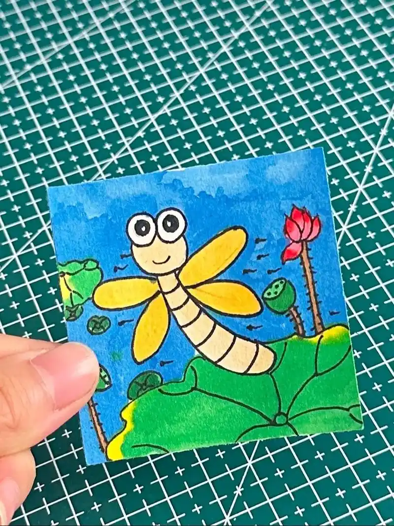 快来画蜻蜓啊#一起学画画 #简笔画 #画画 - 抖音