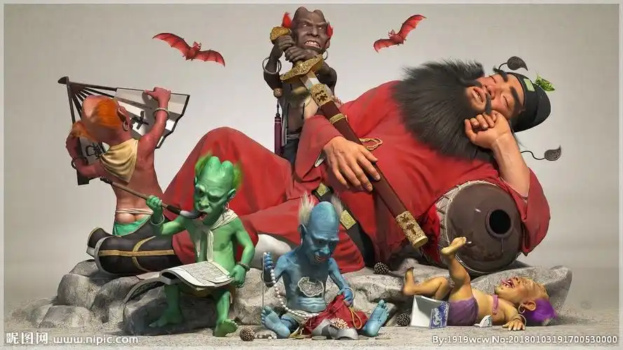 钟馗和小鬼图片