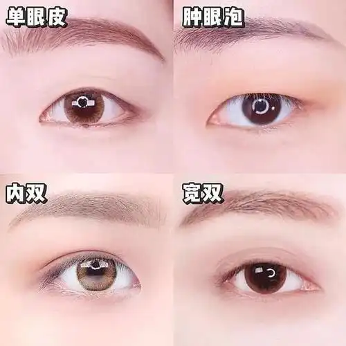 内双,肿泡眼,单眼皮,宽双等不那么完美的眼型,其实是在女生里占了绝大