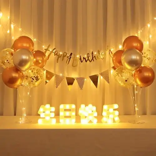 生日背景男孩场景布置派对气球周岁