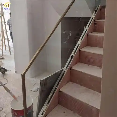 阳台无框玻璃扶手不锈钢护栏卡槽游泳池栏杆楼梯玻璃扶手预埋地槽