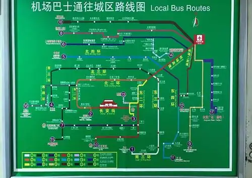 最新北京机场巴士通往城区路线图