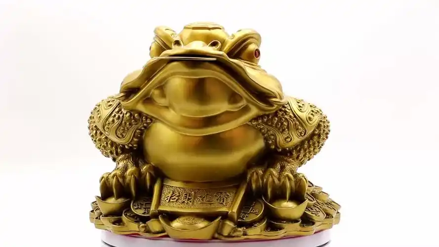 礼品工艺品办公室店铺前台收银台摆放三足三脚蛤蟆风水铜器 招财金蟾