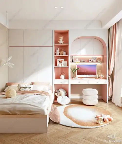 现代榻榻米卧室3d模型下载【id:1126921666】