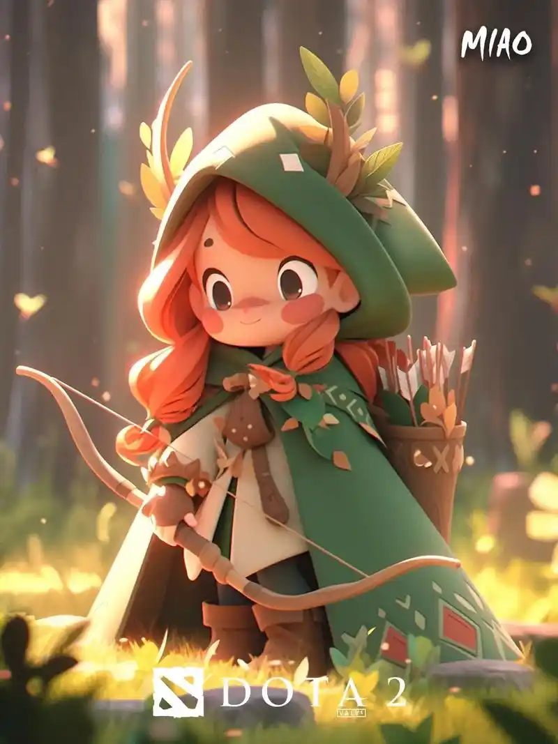 dota2|q 版英雄.冰女,火女,风行 #二次元 #插画分 - 抖音