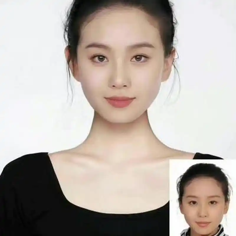 刘诗诗的证件照,简直就是美的代名词,用单一的"美"字已经无法完全形容