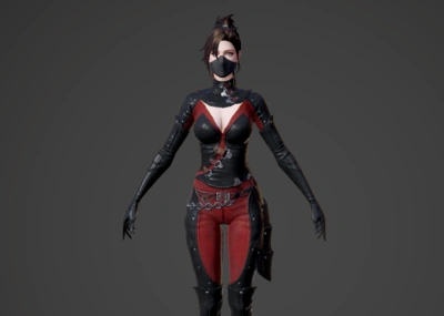 次世代 pbr 日本 女忍者 女刺客 女杀手 夜行衣 盗贼 游侠 蒙面 甲贺