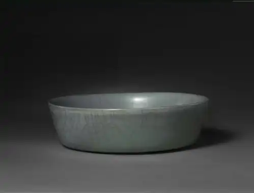 官窑青釉圆洗