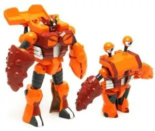 正版灵动创想 10寸快乐酷宝系列力王蟹巨蟹酷宝儿童变形玩具