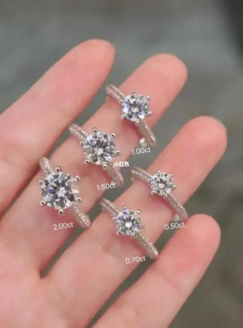 50分到2克拉钻石大小对比图来了