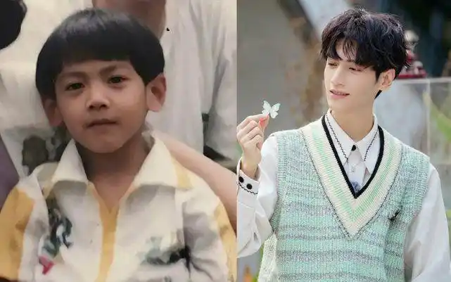 明星童年照7:许凯许凯的童年照也满好认的,皱眉的样子和现在一模一样!