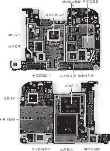 图1-3 智能手机主电路板